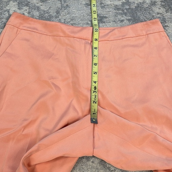 New Lafayette 148 Silk Blend Sullivan Wide Leg Pants Orange Peach Sz 6 - Picture 6 of 15